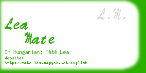 lea mate business card