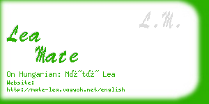 lea mate business card